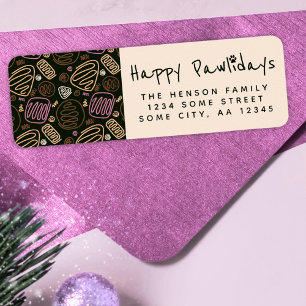 Frohe Pawlidays Rosa Einzeiliges Format Rücksendea