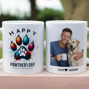Frohe Pawther’s Tag Wasserfarbe Hund Papa  Tasse