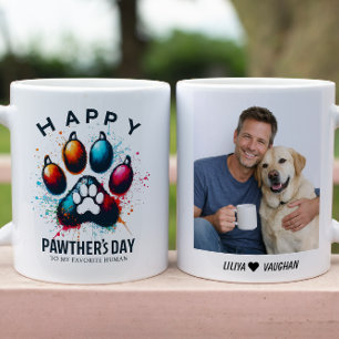Frohe Pawther’s Tag Watercolor Hund Papa Kaffeetasse