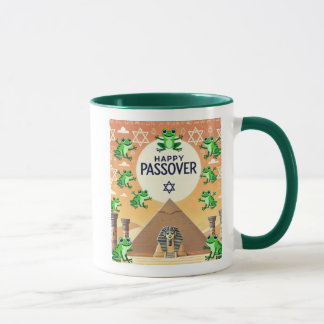 Frohe Pessach-Froschtasse Tasse