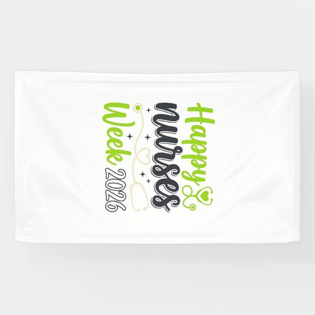 Frohe Pflegerwoche 2026 Stethoskop-Pfleger-Design_ Banner (Horizontal)