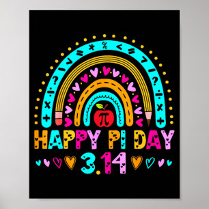 Frohe Pi-Tag Regenbogen 3.14 Pi Zahl Mathelehrer G Poster