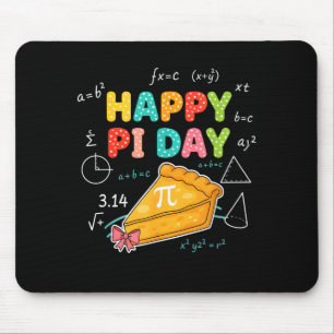 Frohe Pi-Tag-Schleifen-Pie-Mädchen-Kinder-3,14-Pi- Mousepad