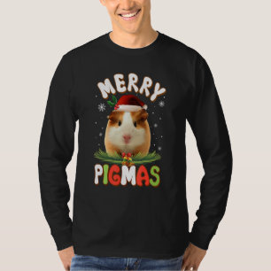 Frohe Pigmas-Gesichtsmaske  Meerschweinchen-Weihna T-Shirt