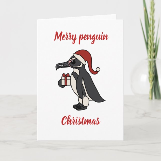 Frohe Pinguin Weihnachten (Vorderseite)