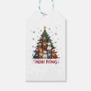 Frohe Pitmas Pitbull Hund hässlicher Weihnachtspul Geschenkanhänger