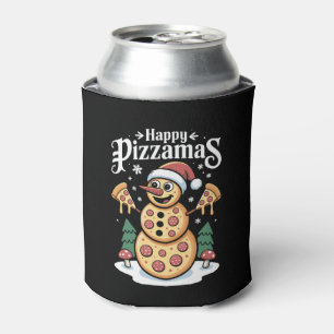 Frohe Pizzamas Weihnachten Pizza Schneemann Santa Dosenkühler