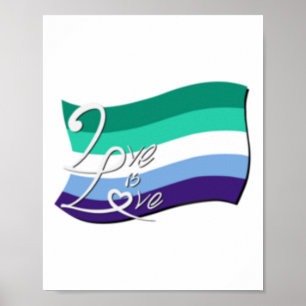 Frohe Pride! Regenbogenflagge Oversized Poster