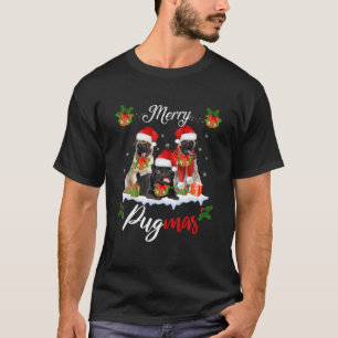 Frohe Pugmas Möpsen Weihnachts Hund Liebhaber Funn T-Shirt