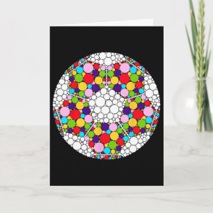Frohe Punkte-Tag Fußball Polka-Punkt Kunst-Student Karte