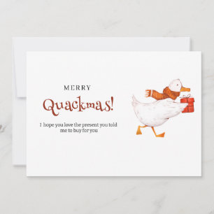 Frohe Quackmas! Lustige Enten-Weihnachtskarte, min Feiertagskarte
