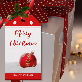 Frohe Red White Frohe Weihnachtsgeschenke Tag Geschenkanhänger