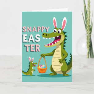 Frohe Reptilien-Saison-Karte Karte