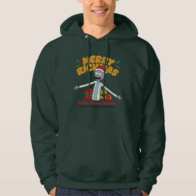 Frohe Rickmas und glückliche menschliche Ferien Hoodie (Vorderseite)