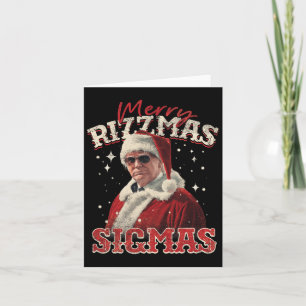 Frohe Rizz Weihnachten Sigmas- Gen Alpha Mittelstu Karte