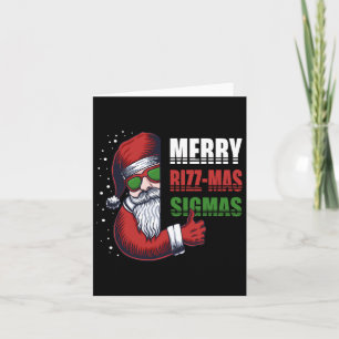 Frohe Rizz Weihnachten Sigmas Lustiger Gen-Alpha X Karte