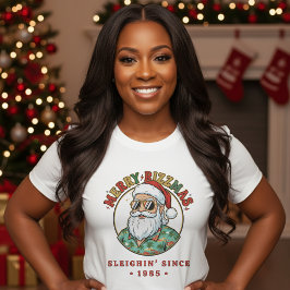 Frohe Rizzmas Santa Claus mit Sonnenbrille Lustige T-Shirt