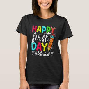 Frohe Rückkehr zur Schule Frauen Lehrer Kinder  T-Shirt