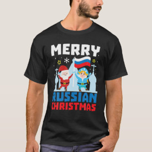 Frohe russische Weihnachten Weihnachtsgeschenk T-Shirt
