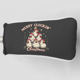 Frohe Schläge Weihnachts Funny Chicken Roosters Golf Headcover