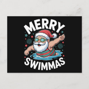 Frohe Schwimmas Weihnachten Santa Xmas Schwimmbad