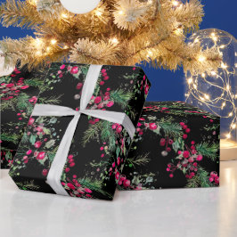 Frohe, sehr beerige Weihnachtskalk Geschenkpapier