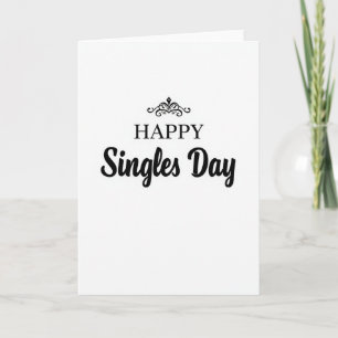 Frohe Singles Day Karte