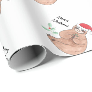 Frohe Slothmas Niedliche Weihnachten Geschenkpapier