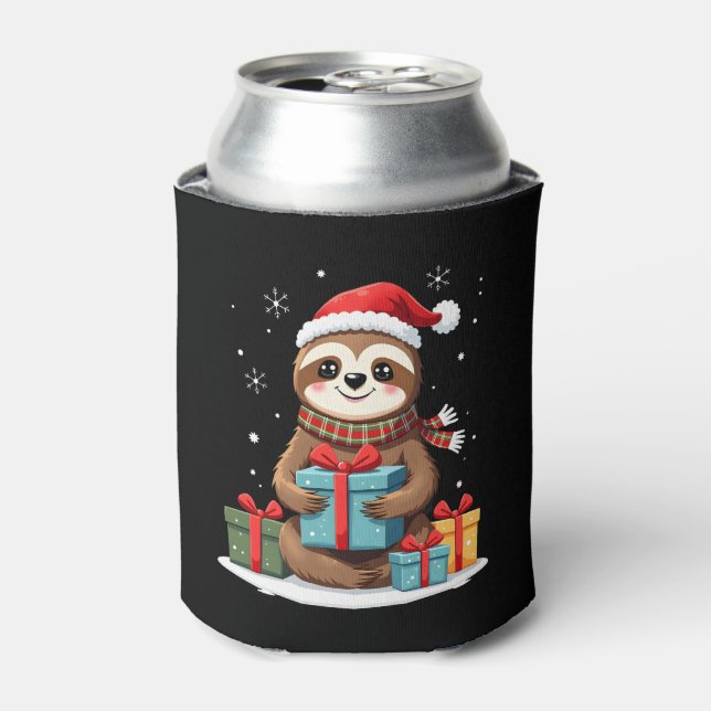 Frohe Slothmas niedliche Weihnachtslieder Weihnach Dosenkühler (Kanne Vorderseite)
