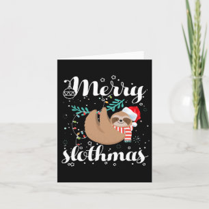 Frohe Slothmas Weihnachten Pajama für Sloth Liebha Karte