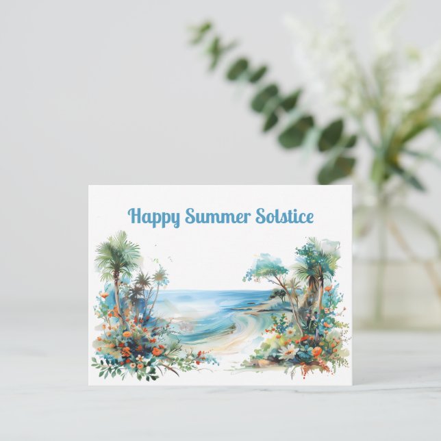 frohe Sommersolstice 2024 Postkarte (Stehend Vorderseite)