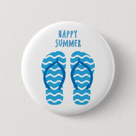 Frohe Sommertaste mit Flip Flops Button