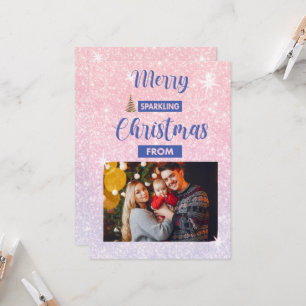 Frohe Sparkling Weihnachts-Grüße-Karte Einladung