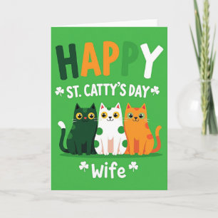 Frohe St. Cattys Tag Ehefrau Karte