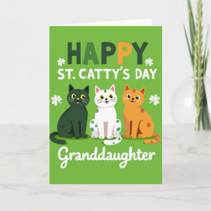Frohe St. Cattys Tag Enkelin-Karte Karte