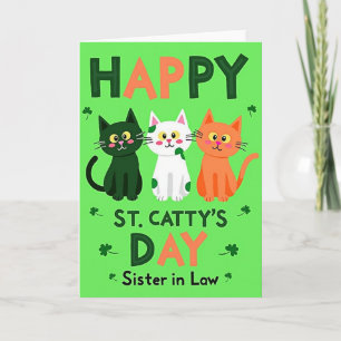 Frohe St. Cattys Tag Schwesterkarte Karte