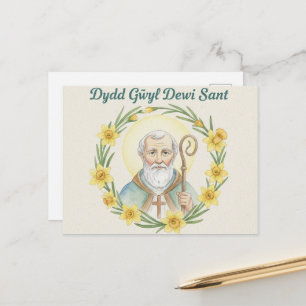 Frohe St. Davids-Tag Postkarte
