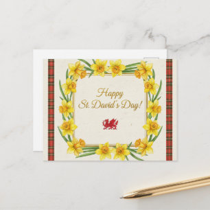 Frohe St. Davids-Tag-Postkarte Postkarte