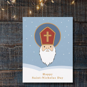 Frohe St. Nikolaus-Tag Grußkarte Feiertagskarte