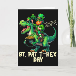 Frohe St. Pat Trex Tag Dinosaur Kleinkind Jungen S Karte