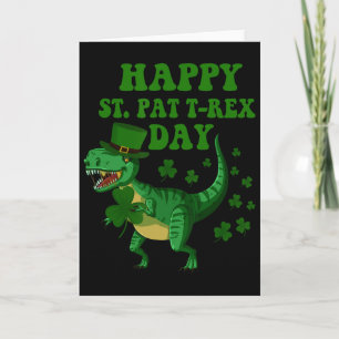 Frohe St Pat Trex Tag Dinosaur St Patricks Tag Sha Karte