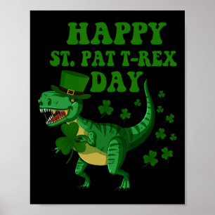 Frohe St Pat Trex Tag Dinosaur St Patricks Tag Sha Poster