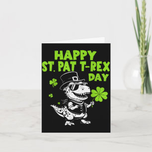 Frohe St Pat Trex Tag Dinosaurier für Kinder Junge Karte