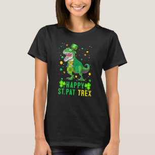 Frohe St Pat Trex Tag Sankt Patrick Dinosaur Junge T-Shirt