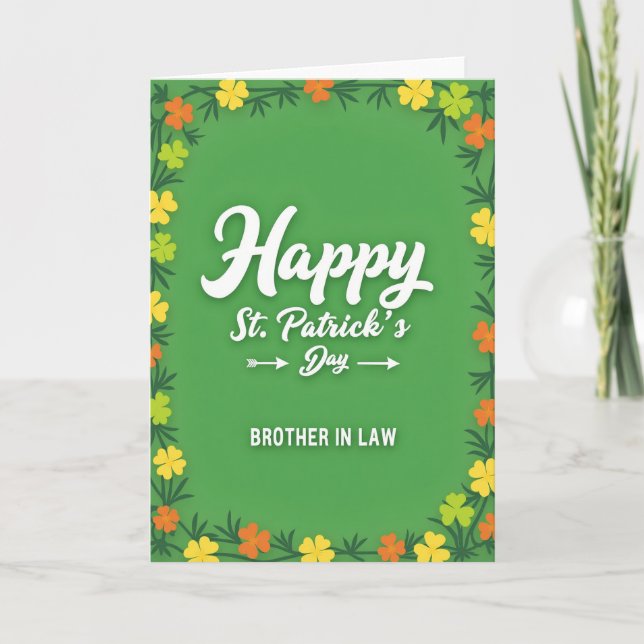 Frohe St. Patrick's Day Bruder Karte (Vorderseite)