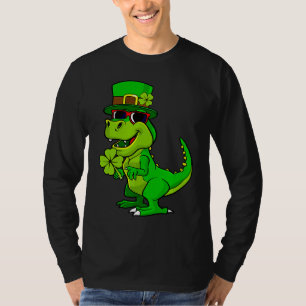 Frohe St. Patrick's Day Dinosaur Rex Glücksklee T-Shirt