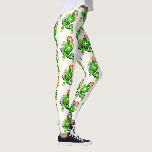 Frohe St. Patrick's Day-Hasen-Leggings Leggings (Rechts)