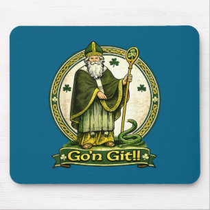 Frohe St. Patricks Day irischer Feiertag Glückspil Mousepad
