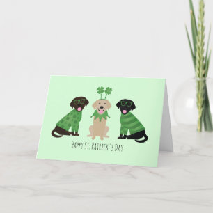 Frohe St. Patricks Day Labrador Retriever Hunde Feiertagskarte
