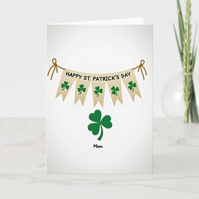 Frohe St. Patrick's Day Mutter Karte (Vorderseite)